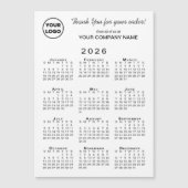 Business Logo Bedankt 2026 Kalendermagneet (Voorkant)
