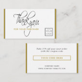 Business Logo Bedankt Coupon Code Bedrijfsnaam (Voorkant / Achterkant)