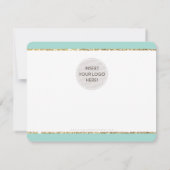 BUSINESS LOGO BEDANKT U elegante roze gouden glitt (Achterkant)