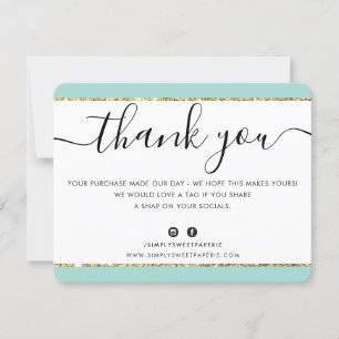 BUSINESS LOGO BEDANKT U elegante roze gouden glitt