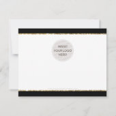 BUSINESS LOGO BEDANKT U elegante zwart gouden glit (Achterkant)