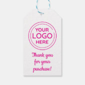 Business Logo "Bedankt voor uw aankoop" Cadeaulabel (Achterkant)
