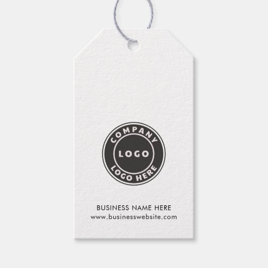 Business Logo Bedrijf Promotie Eenvoudig Cadeaulabel (Voorkant)