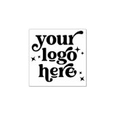Business Logo Bedrijfsmarketing Branding Square Rubberstempel (Afrduk)
