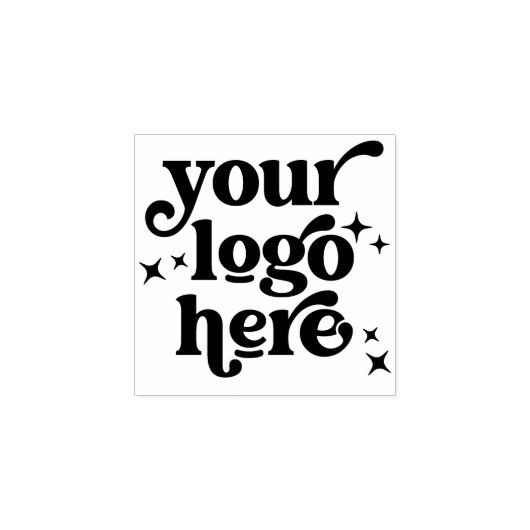 Business Logo Bedrijfsmarketing Branding Square Rubberstempel (Afrduk)