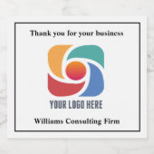 Business Logo Bedrijfsmarketing Sparkling Wijnetiket (Enkel label)