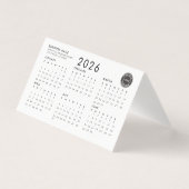 Business Logo Bedrijfsmedewerkers 2026 Kalender Kaart (Voorkant)