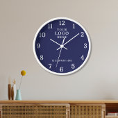 Business Logo Bedrijfsnaam Bedrijfsmerk Navy Grote Klok