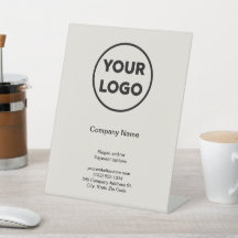 Business Logo Bedrijfsnaam Beige Promotionele Wink