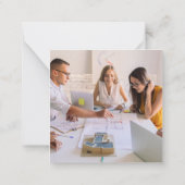 Business Logo Bedrijfsnaam Dank u Foto Notitiekaartje (Achterkant)