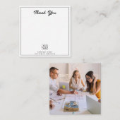 Business Logo Bedrijfsnaam Dank u Foto Notitiekaartje (Voorkant / Achterkant)