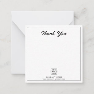 Business Logo Bedrijfsnaam Dank u Foto Notitiekaartje