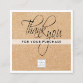 Business Logo Bedrijfsnaam Dank u Kraft Kortingskaartje (Voorkant)