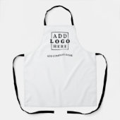 Business Logo Bedrijfsnaam Professional White Schort (Voorkant)