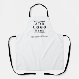 Business Logo Bedrijfsnaam Professional White Schort