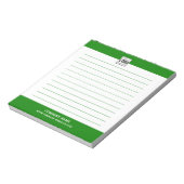 Business Logo Bedrijfsnaam Professionele Groene li Notitieblok (Linkerzijde)