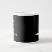 Business Logo Bedrijfsnaam Zwart en Wit Branded Grote Koffiekop (Voorkant)