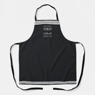Business Logo Bedrijfsnaam Zwart & Wit Promo Schort