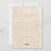 Business logo beige burlap pine leuke uil kerst feestdagenkaart (Achterkant)