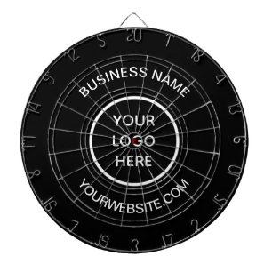 Business Logo Black Bedrijf Promotie Modern Dartbord