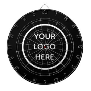 Business Logo Black Bedrijf Promotie Modern Dartbord