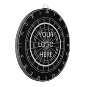 Business Logo Black Bedrijf Promotie Modern Dartbord (Voorkant Links)