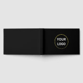 Business Logo Black en Gold Circle Border Gastenboek (Volledig)
