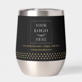 Business Logo Black Gold Dots Branded (Achterkant)
