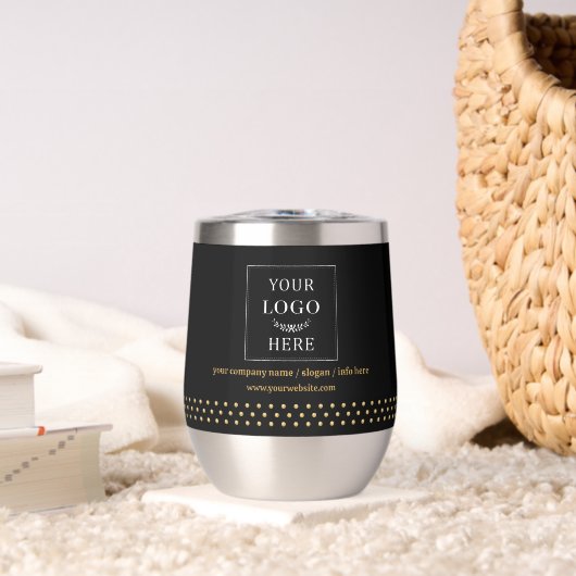 Business Logo Black Gold Dots Branded (Woonkamer (Gedraaid)  )