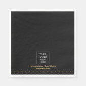 Business Logo Black Gold Dots Branded Servet (Voorkant)