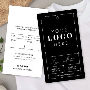 Business Logo Black Hang Label Kleding Prijs Label Visitekaartje