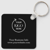 Business Logo Black | Minimalistisch voor speciale Sleutelhanger (Achterkant)