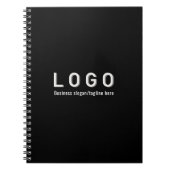 Business Logo Black Notitieboek (Voorkant)