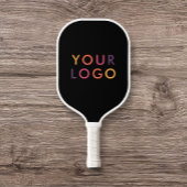 Business Logo Black Pickleball Paddle
