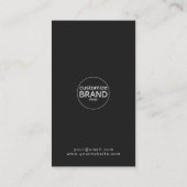Business Logo Black Professional-logo Klantenkaartje (Achterkant)