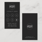 Business Logo Black Professional-logo Klantenkaartje (Voorkant / Achterkant)