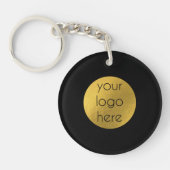 Business Logo Black Sleutelhanger Sjabloon (Voorkant)