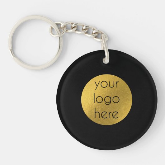 Business Logo Black Sleutelhanger Sjabloon (Voorkant)