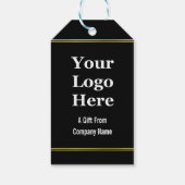 Business Logo Black White Gold Een geschenk van he Cadeaulabel (Achterkant)