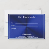 Business Logo Blue Cadeaubonnen (Achterkant)