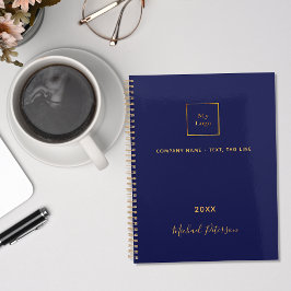 Business logo blue gold monogram 2023 planner