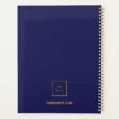 Business logo blue gold monogram 2023 planner (Achterkant)