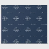 Business Logo Blue-Kerstmis Snowflake LP Cadeaupapier (Vlak)