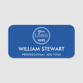 Business Logo Blue Werknemersnaam Naamplaatje (Voorkant)