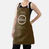 Business Logo Blush Brown Personeelsnaam Schort (Insitu)