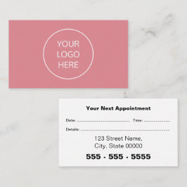 Business Logo Blush Pink Afspraakkaart Afsprakenkaartje