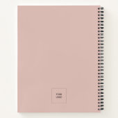 Business Logo Blush Pink Elegant Bullet Journal Notitieboek (Achterkant)