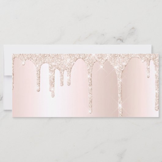 Business Logo Blush Pink Glitter Cadeaubon (Achterkant)