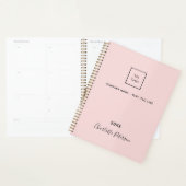 Business logo blush roze elegante monogram 2026 planner (Display)