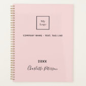 Business logo blush roze elegante monogram 2026 planner (Voorkant)